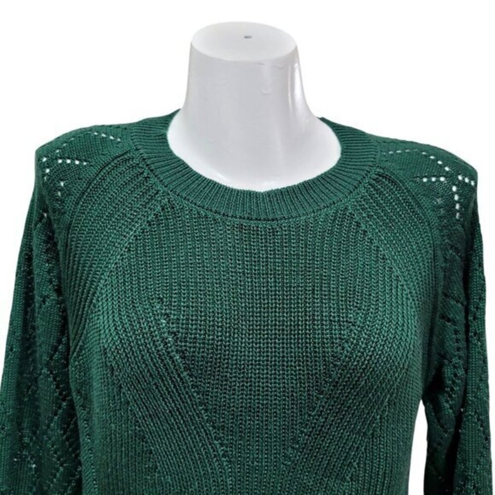 Grace Karin Green Sweater Crew Neck L - Picture 2 of 10